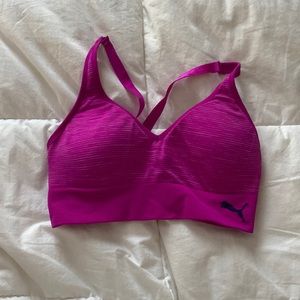 Pink puma sport bra - never wear - no tear, no stain - size Small